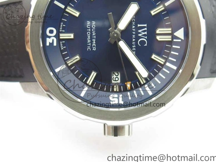 MIROTIME 0124 RelaxedFit Aquatimer Automatic IW329004 V6F 1:1 Best Edition Blue Dial on Rubber Strap MIYOTA 7095